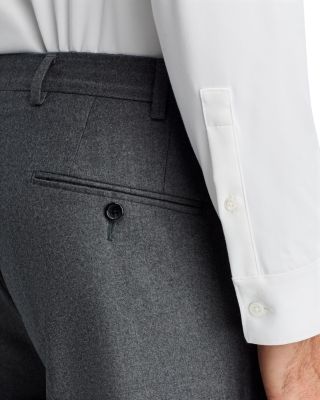 Flannel Flat Front Trousers - Exclusive