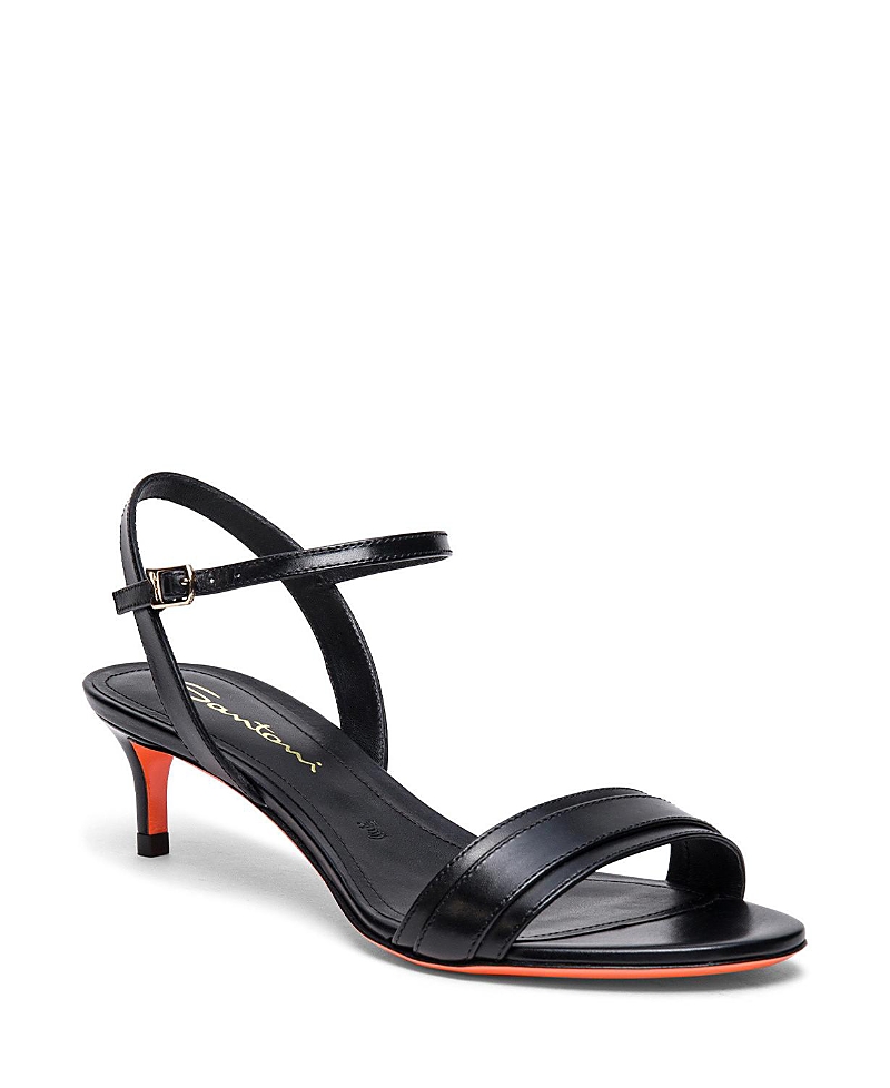 Santoni Women's Leather Mid-heel Sandals