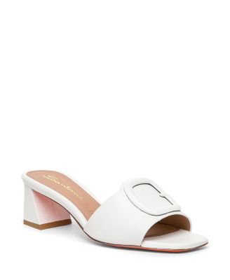 Women's Leather Mid-heel Sandal