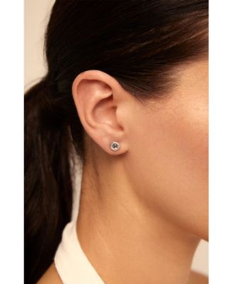 Sterling Silver Plated With Crystal Earrings