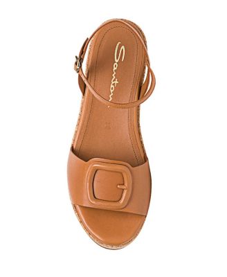 Women's Leather Wedge Sandals