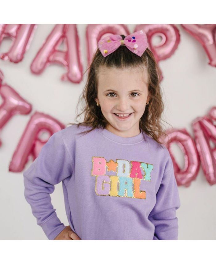 Girls' Birthday Patch Sweatshirt - Baby, Little Kid, Big Kid