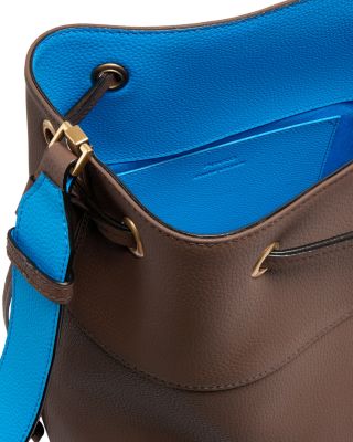 Secchiello Classic Leather Bucket Bag