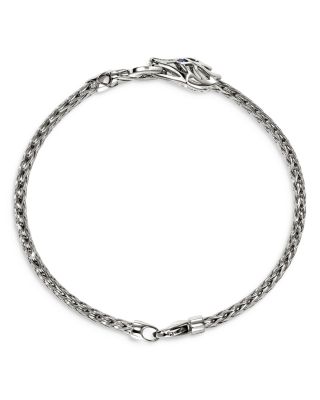 Diamond & Blue Sapphire Naga Bracelet in Sterling Silver