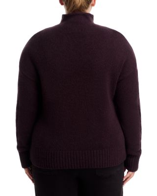 100% Cashmere Mock Neck Cable Sweater - Exclusive