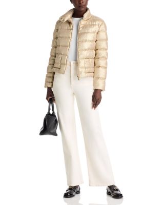 Metallic Quilted Bomber Jacket