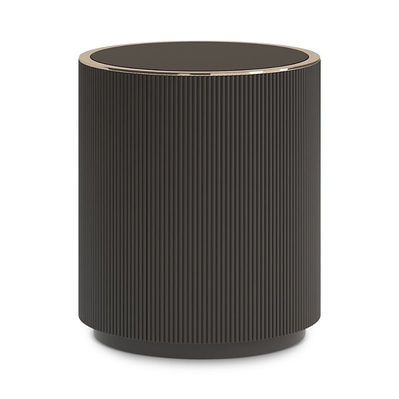 Caracole Love Round Side Table In Brown