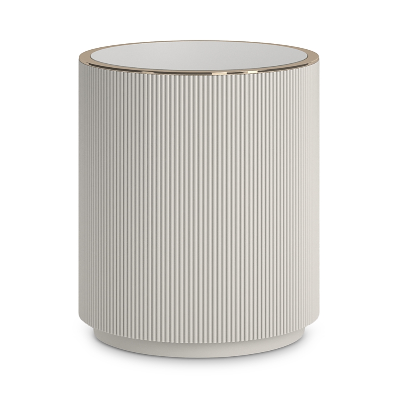 Caracole Love Round Side Table In Gray