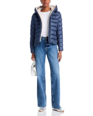 Gretel Faux Shearling Hooded Puffer Jacket