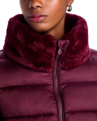 Mei Faux Fur Trim Quilted Jacket