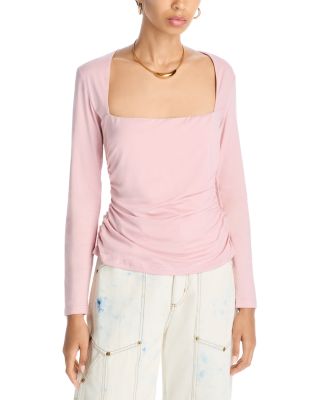 Ruched Waist Square Neck Top - Exclusive