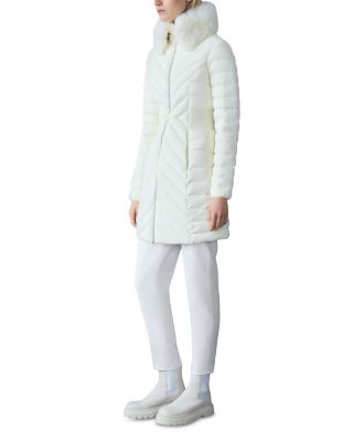 Lyris Shearling Collar Puffer Down Coat
