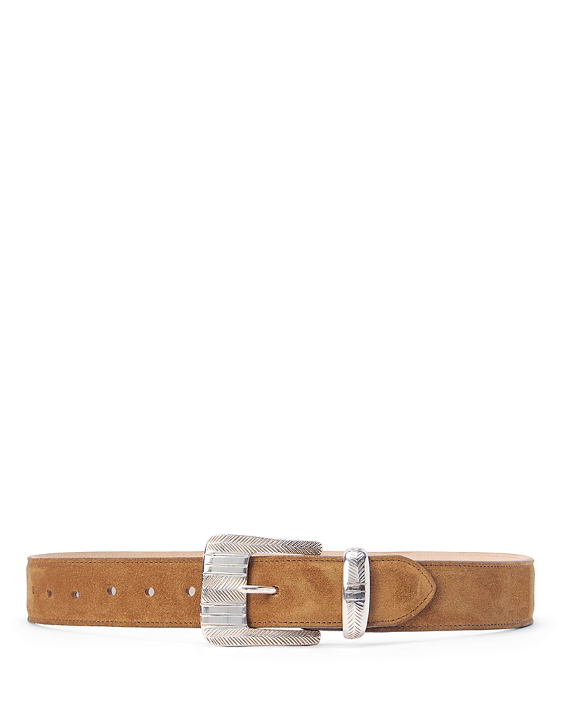 L'agence Aya Suede Western Belt In Brown