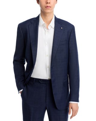 New York Textured Solid Classic Fit Suit