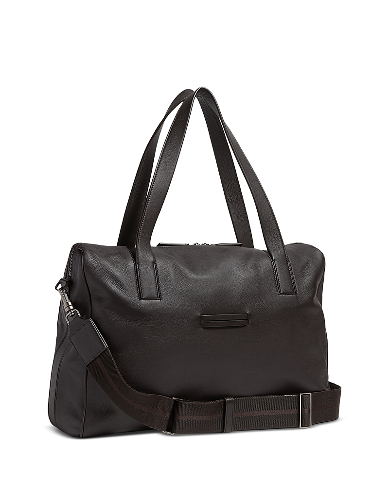 Zegna Secondskin Leather Everyday Bag In Brown