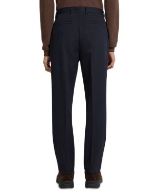 Cotton & Wool Pleated Pants