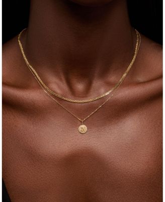  Solid Gold NYC Charm Necklace