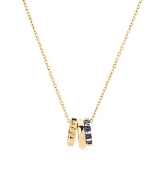  Solid Sapphire Zeno Charm Necklace