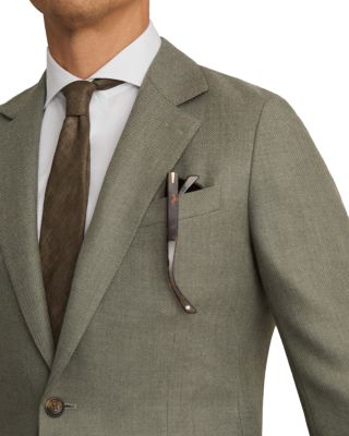 Midnight Single Breasted Textured Slim Fit Blazer