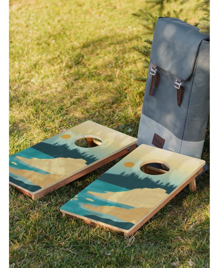 1ft x 2ft Mahogany Pathfinder Cornhole Board Set