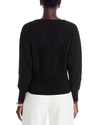 Dolman Sleeve Ribbed Sweater