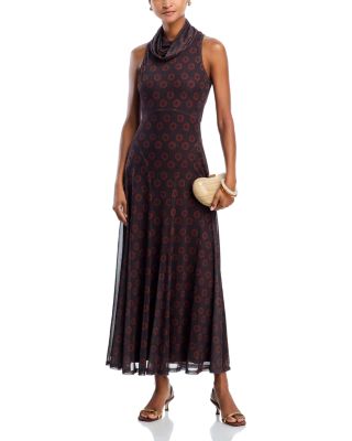Turtleneck Mesh Maxi Dress - Exclusive