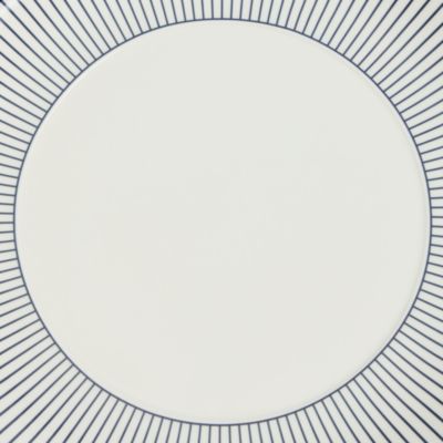 GIO 9.3" Plate, Pinstripe White