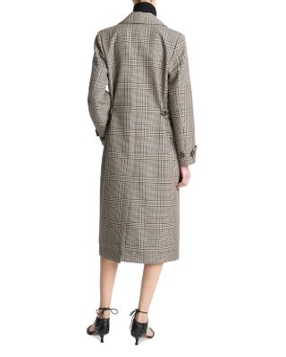Pressed Plaid Car Coat