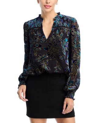 Velvet Burnout Boho Blouse - Exclusive 