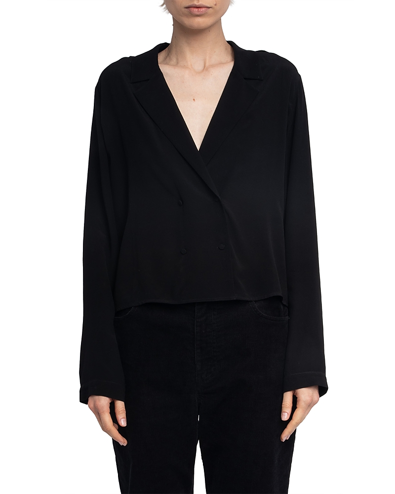 Zadig & Voltaire Tussi Soft Blouse In Black