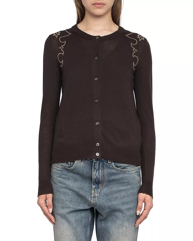 Zadig & Voltaire Missya Cp West Embellished Cashmere Cardigan