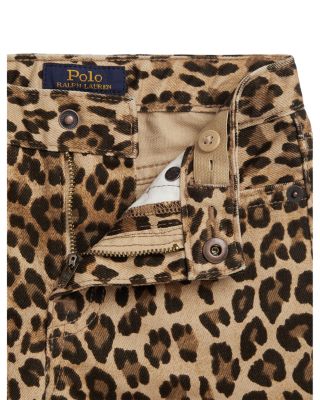 Girls' Leopard Print Wide Leg Jean - Little Kid