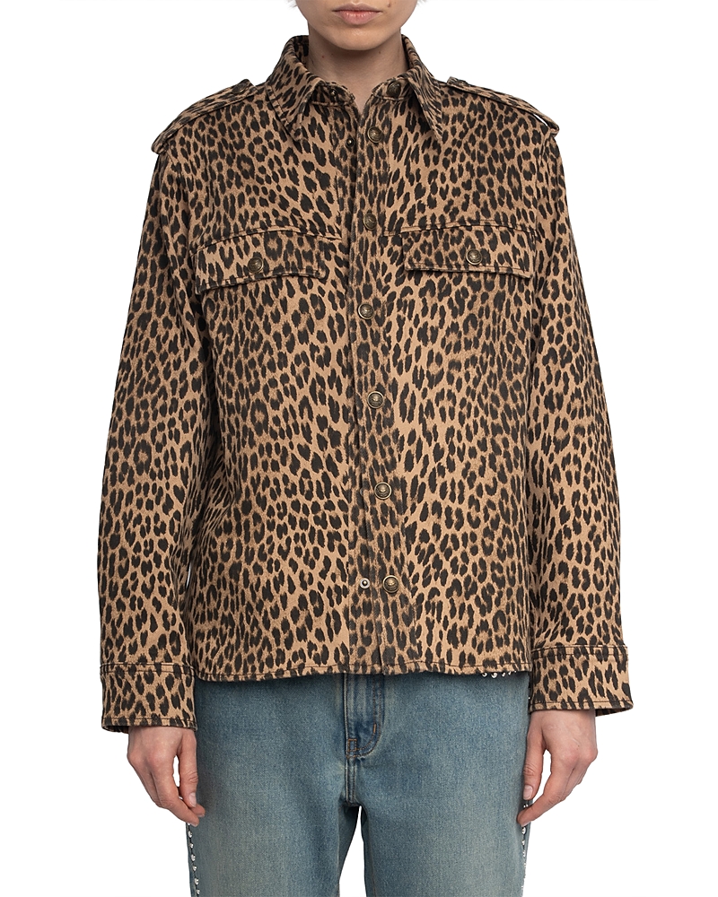 Zadig & Voltaire Leopard-print Button-fastening Shirt In Animal Print