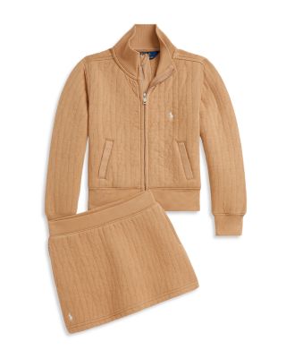 Girls' Quilted Cable Motif Skirt - Little Kid