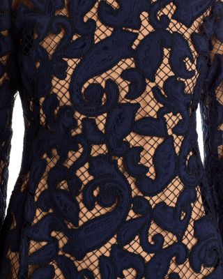 Lace Long Sleeve Mini Dress