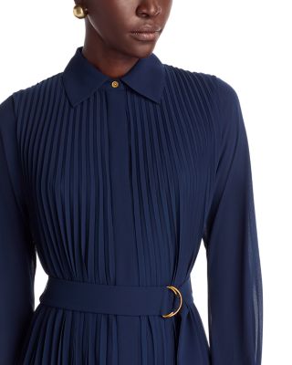 Pleated Shirt Dress