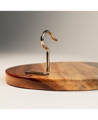 The River Epoxy Resin with Live Edge Acacia Wayfarer ART Hook & Ring Game