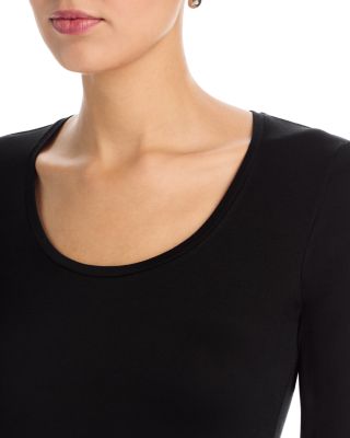 Scoop Neck Elbow Sleeve Top