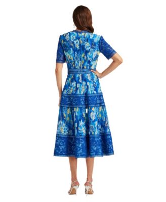  Elu Floral Print Midi Dress