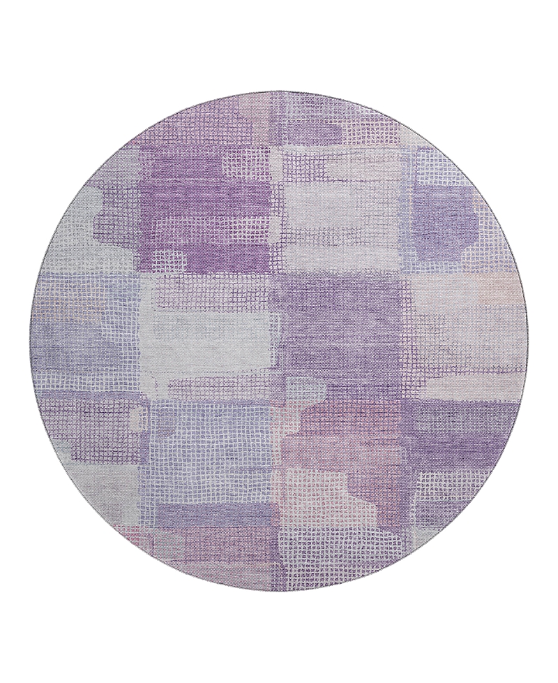 Dalyn Rug Company Dalyn Ravenna Washable Rn10 Round Area Rug, 8' X 8' In Purple