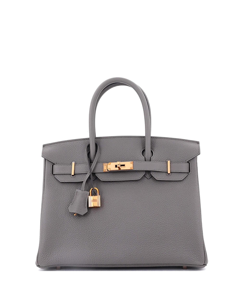 Pre-owned Pre-owned Hermes Hermes Birkin 30 Handbag Grey Togo With Rose Gold Hardware In Gray