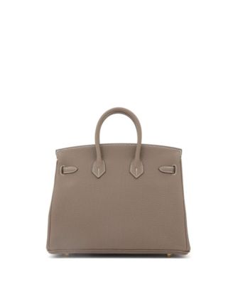 Birkin 25 Handbag Grey Togo with Gold Hardware