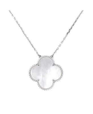 Pre-Owned Van Cleef & Arpels - Magic Alhambra Pendant Necklace 18K White Gold and Mother of Pearl