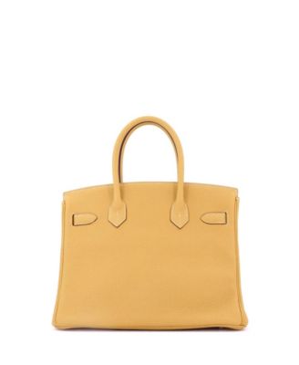Birkin 30 Handbag Yellow Togo with Palladium Hardware