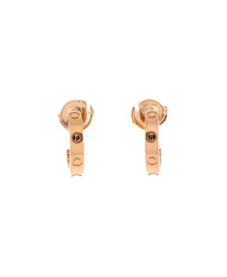 Pre-Owned Cartier - Small Love Hoop Earrings 18K Rose Gold