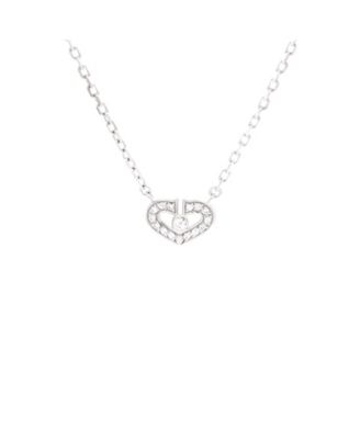 Pre-Owned Cartier - C Heart de Cartier Pendant Necklace 18K White Gold with Diamonds