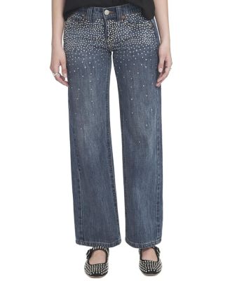 Women's Studded Jeans in Medium Wash