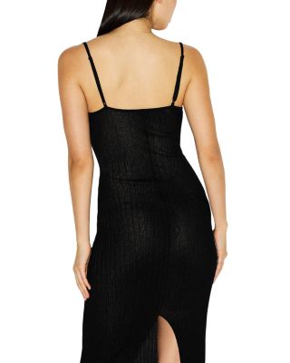 Sheer Knit Midi Dress