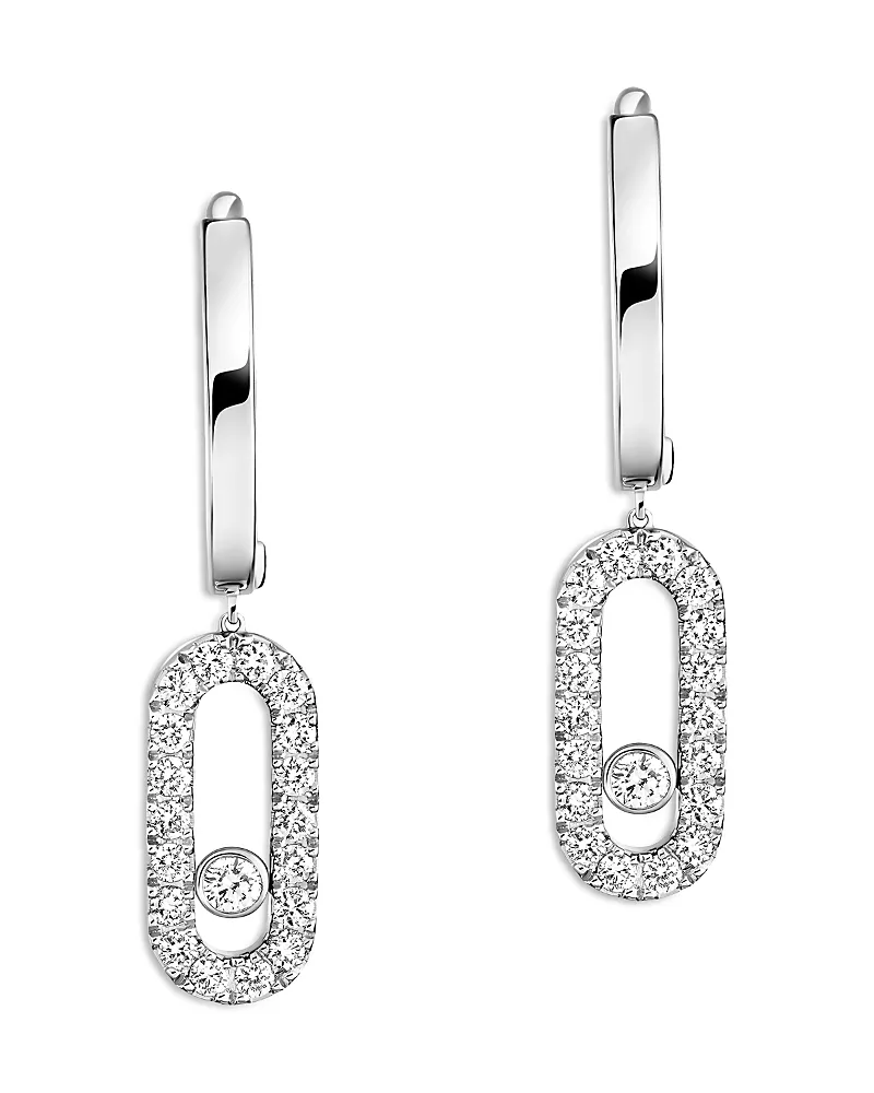 Messika Diamond Move Uno Hoop Earrings in 18K Gold, 0.19 tcw