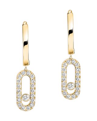Diamond Move Uno Hoop Earrings in 18K Gold, 0.19 tcw